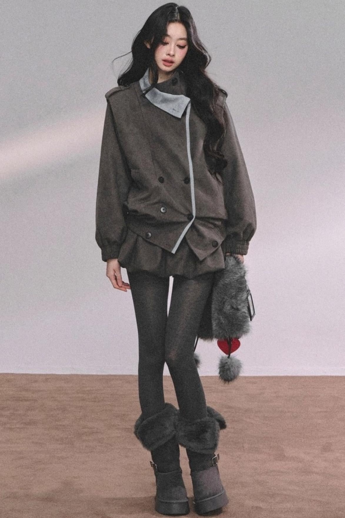 French Autumn Blazer Suit Set-Up