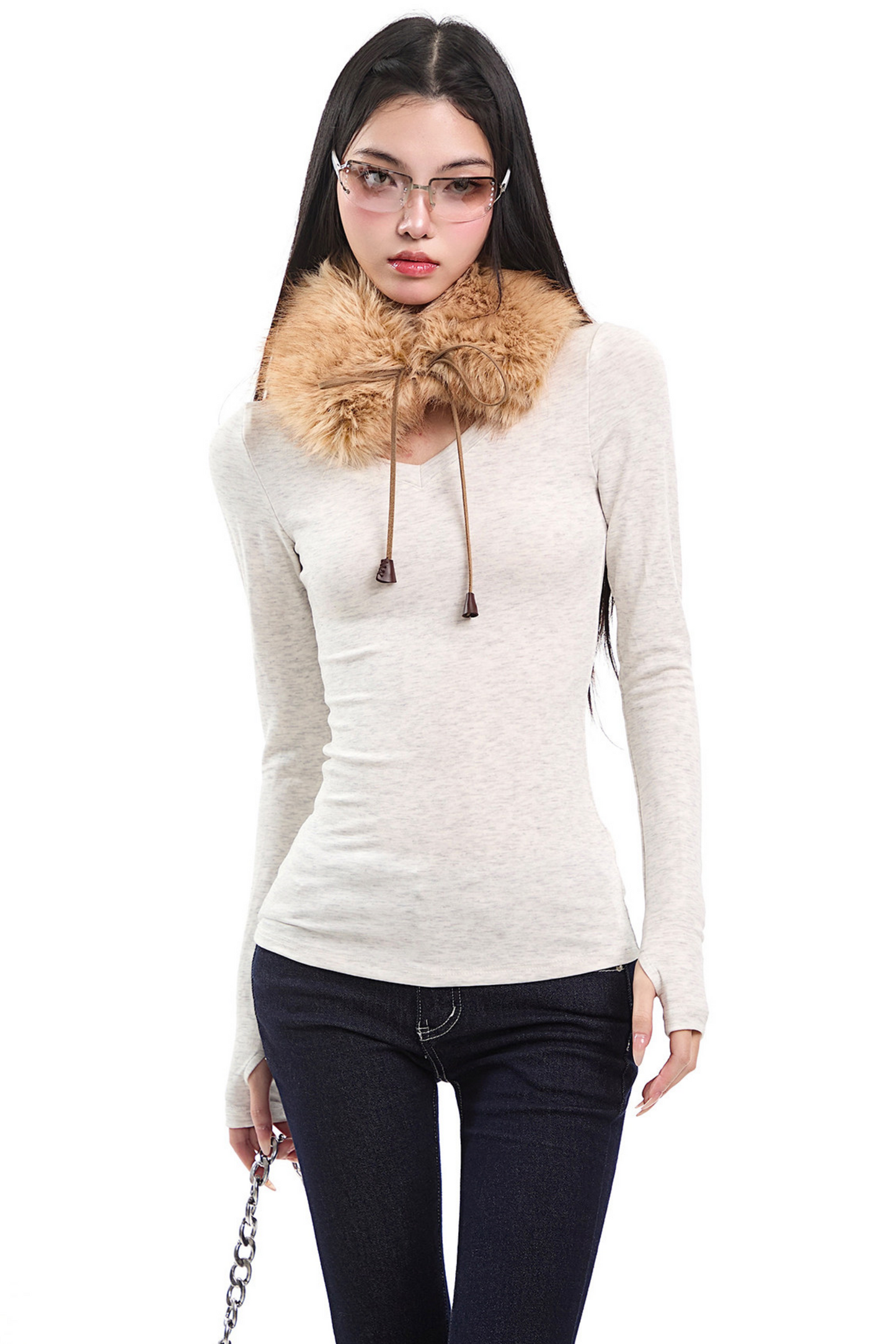 Floral Gray Knit Top