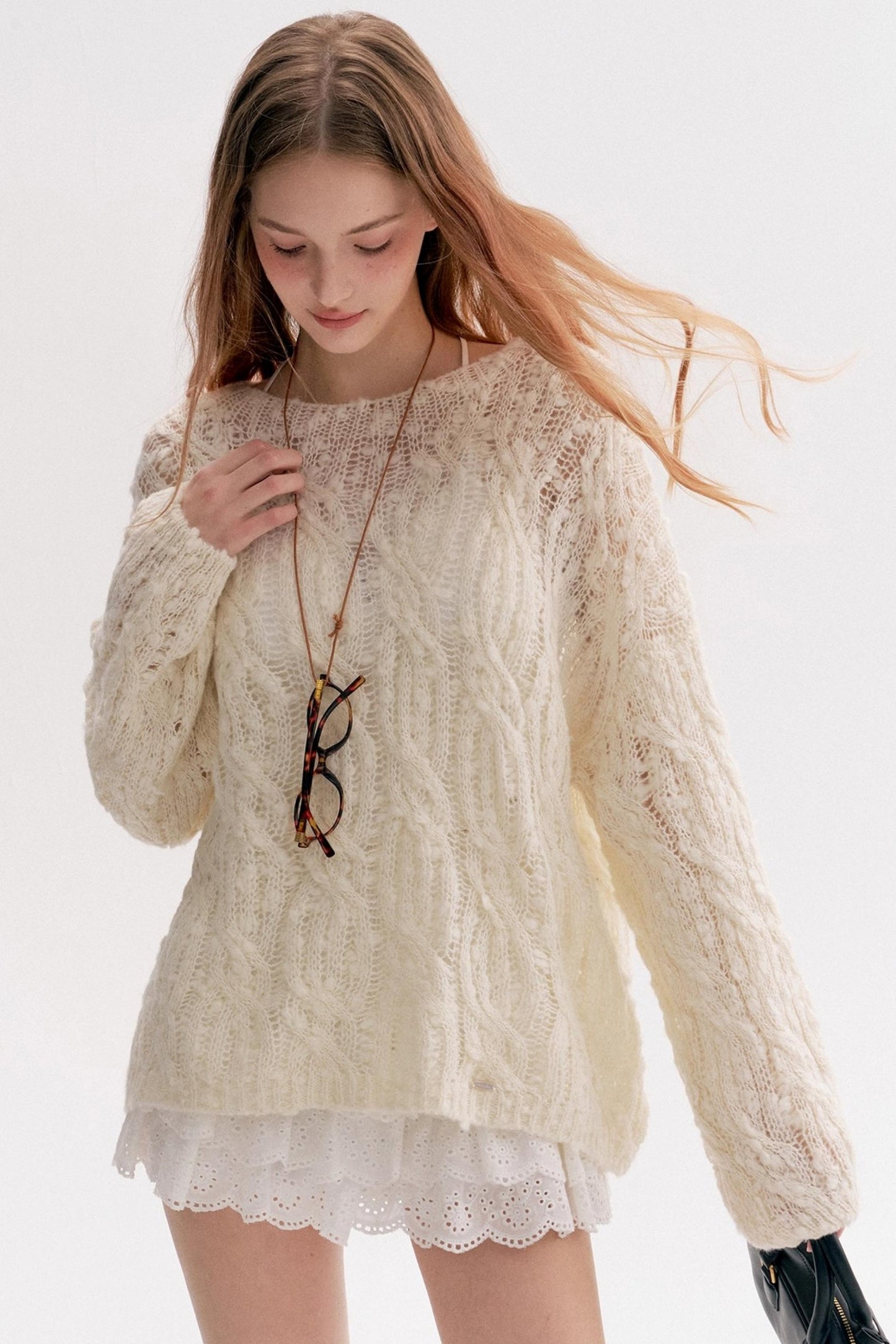 Wool Texture Lazy Loose Sweater