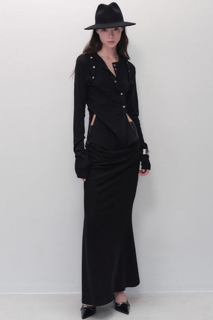 Detachable Round Neck Knitted Cardigan