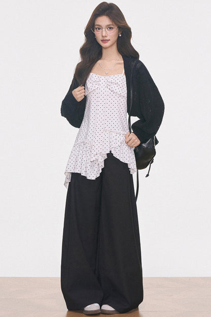 Hollow-Out Knitted Cover-Up Set-Up