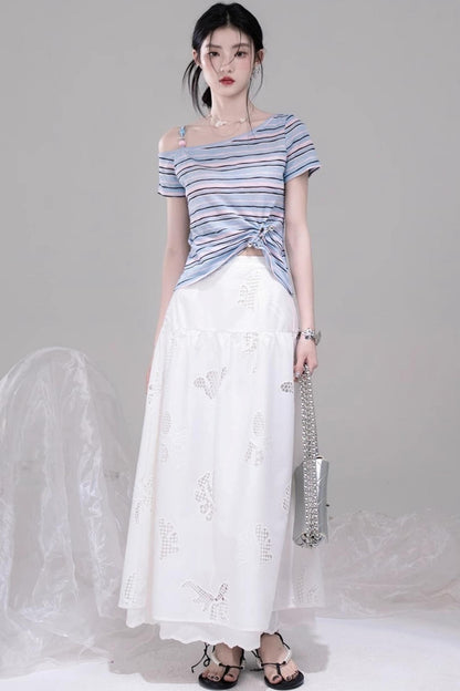 Twisted Stripe Raglan Tee