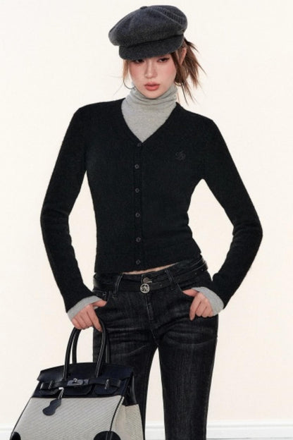 Slim-Fit Knitted Cardigan