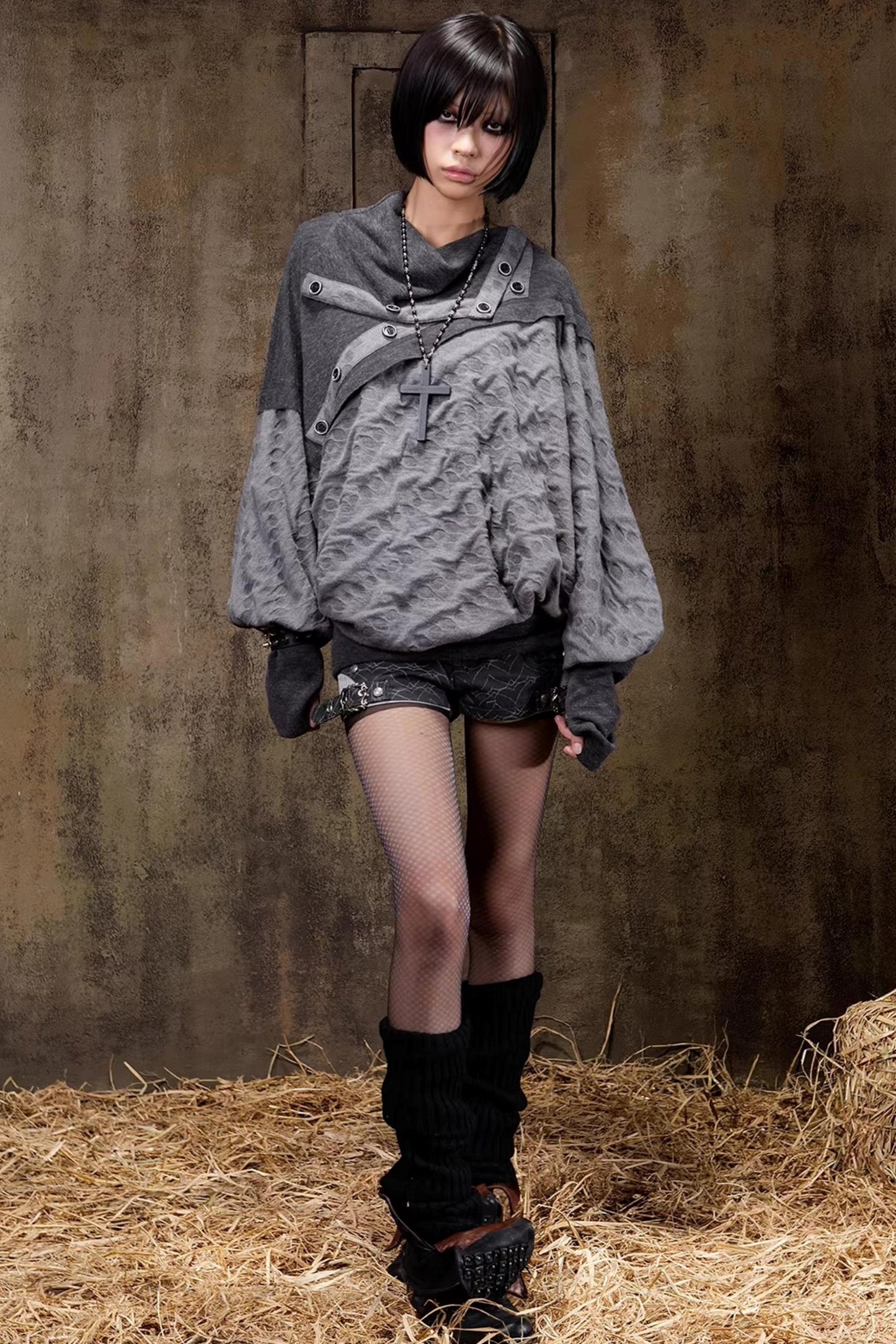 Stacked Collar Knit Top