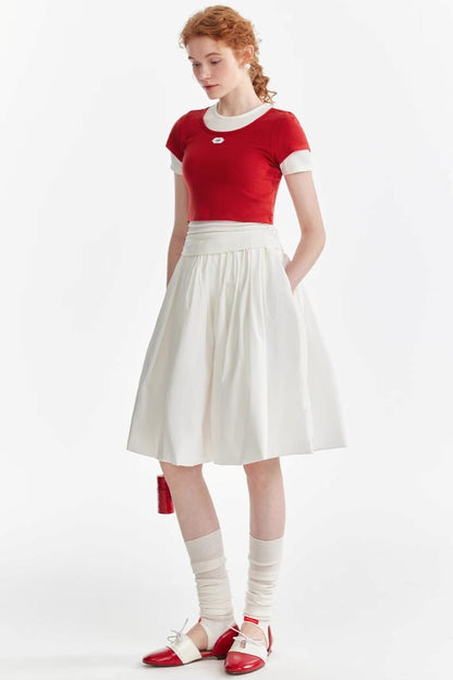 Colorblock Tencel Wool Tee