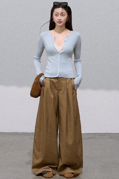 Lazy Lace Drape Suit Pants