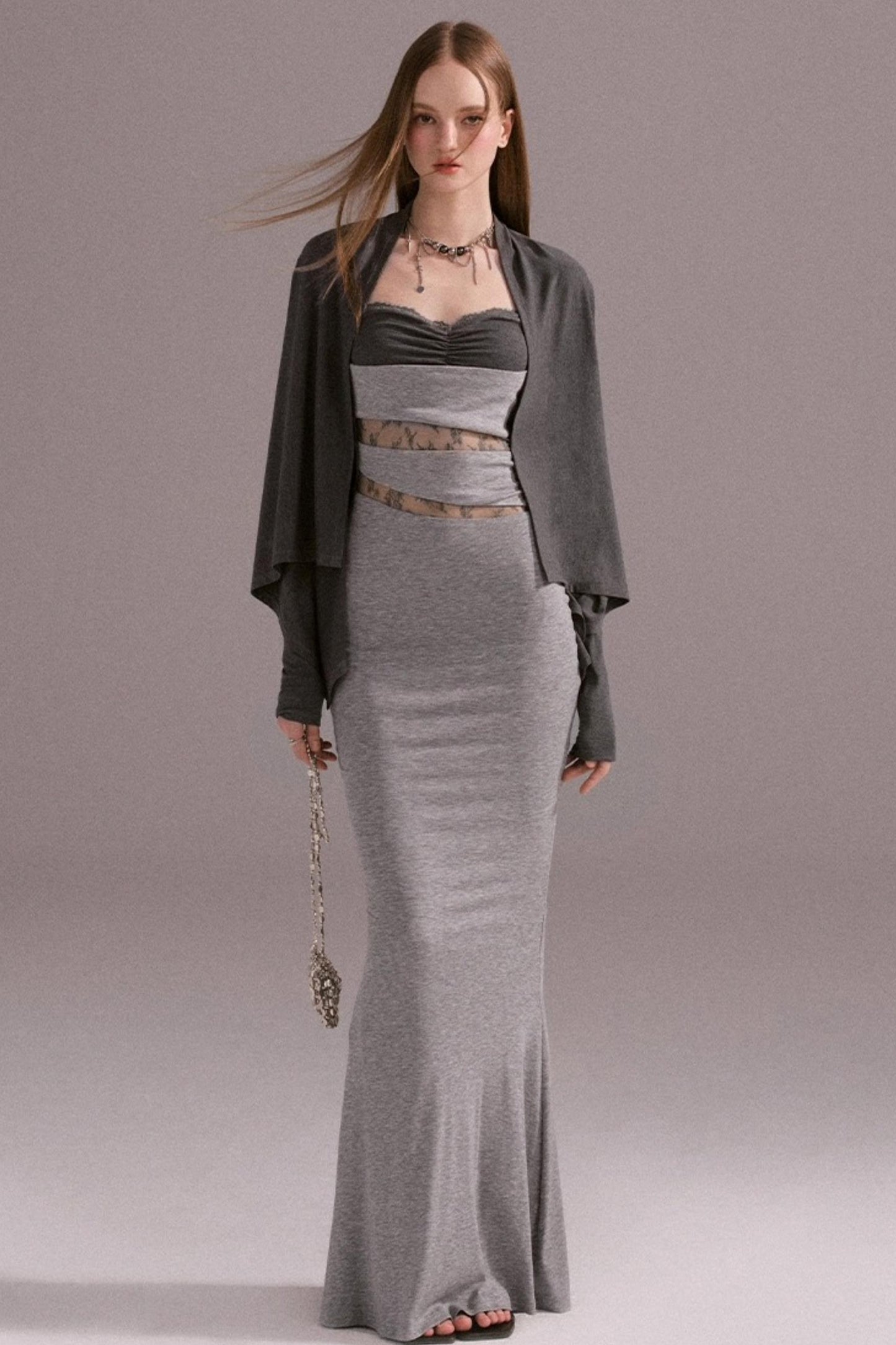 Hot Girl Patchwork Suspender Dress