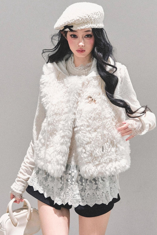 French Lamb Wool Vest Jacket