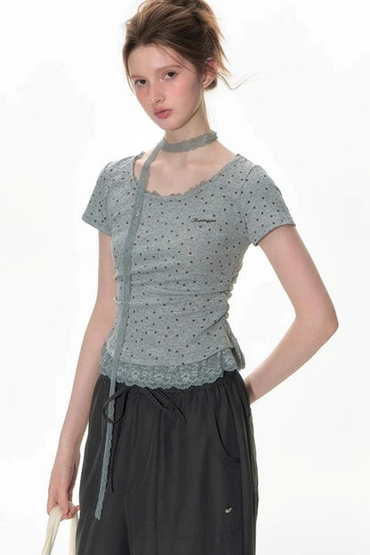 Star Lace Sweet Shirt