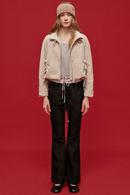 Embroidered Patchwork Flared Pants