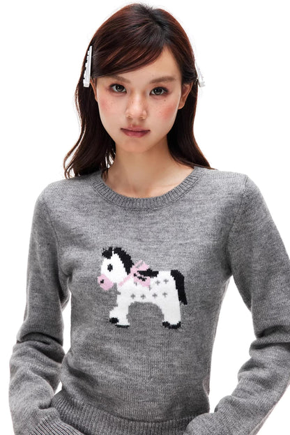 Little Horse Jacquard Sweater
