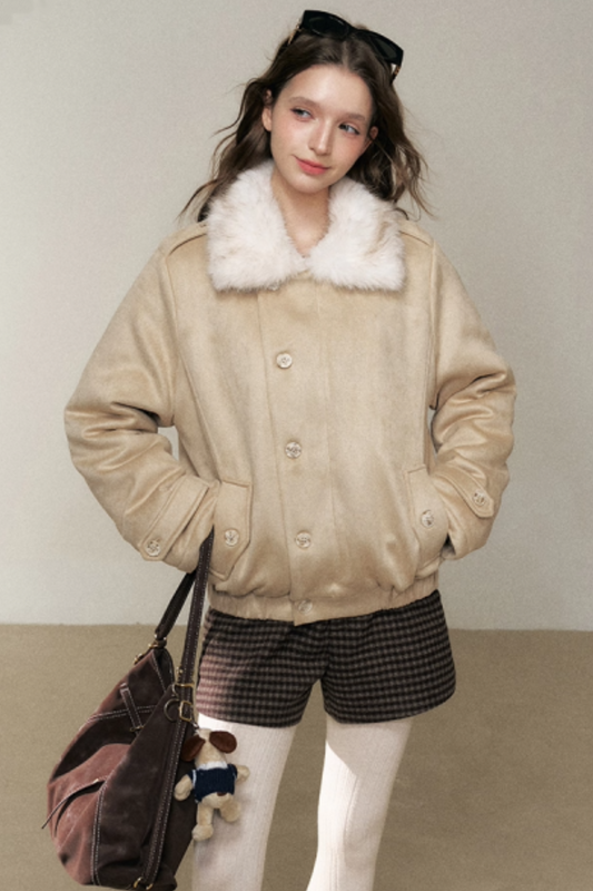 Light Khaki Suede Jacket