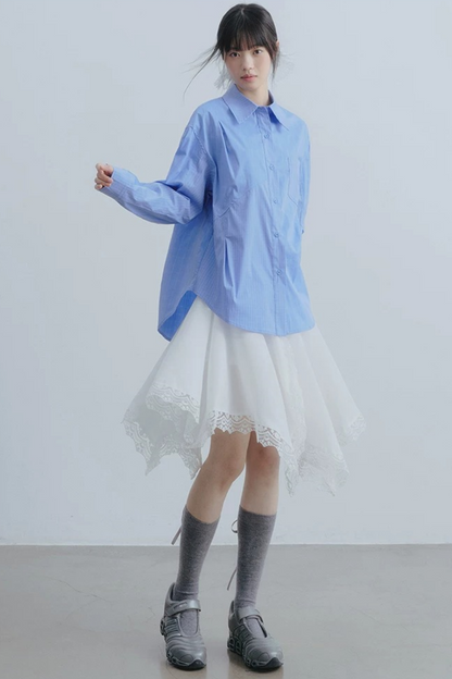 Irregular Lace High Waist Skirt