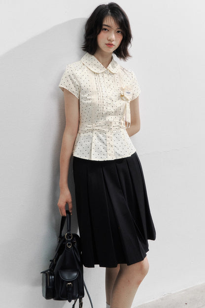 White Polka Dot Shirt