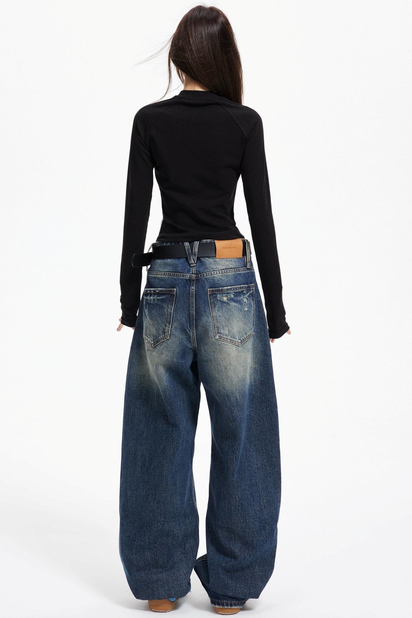 Puppy Print Raglan Slimming Knit Top