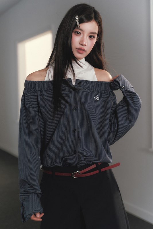 Off-Shoulder Slimming Blouse Set-Up