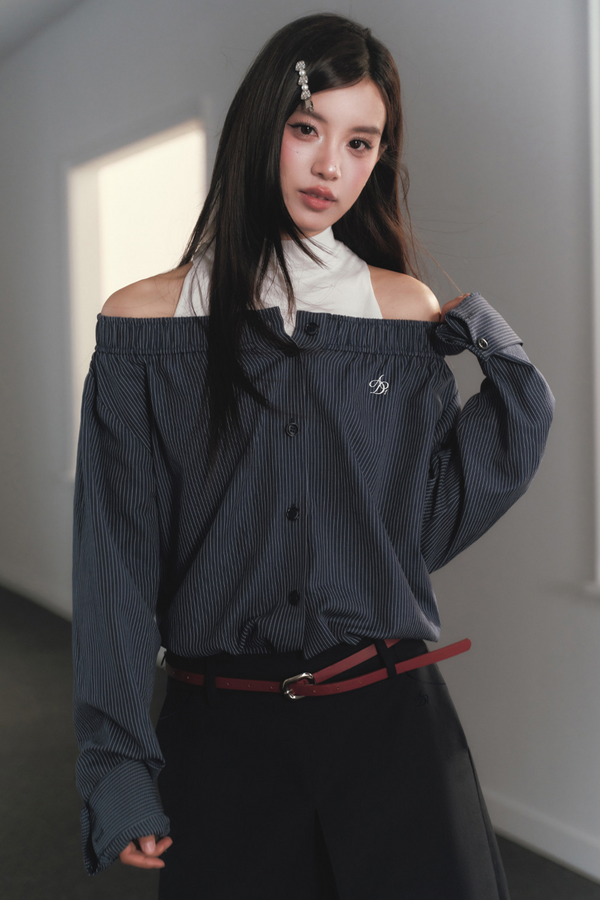 Off-Shoulder Slimming Blouse Set-Up