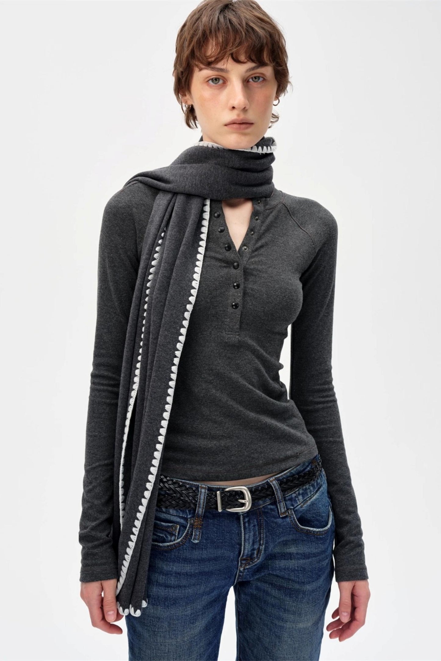 Slimming Simple Solid Color Shirt