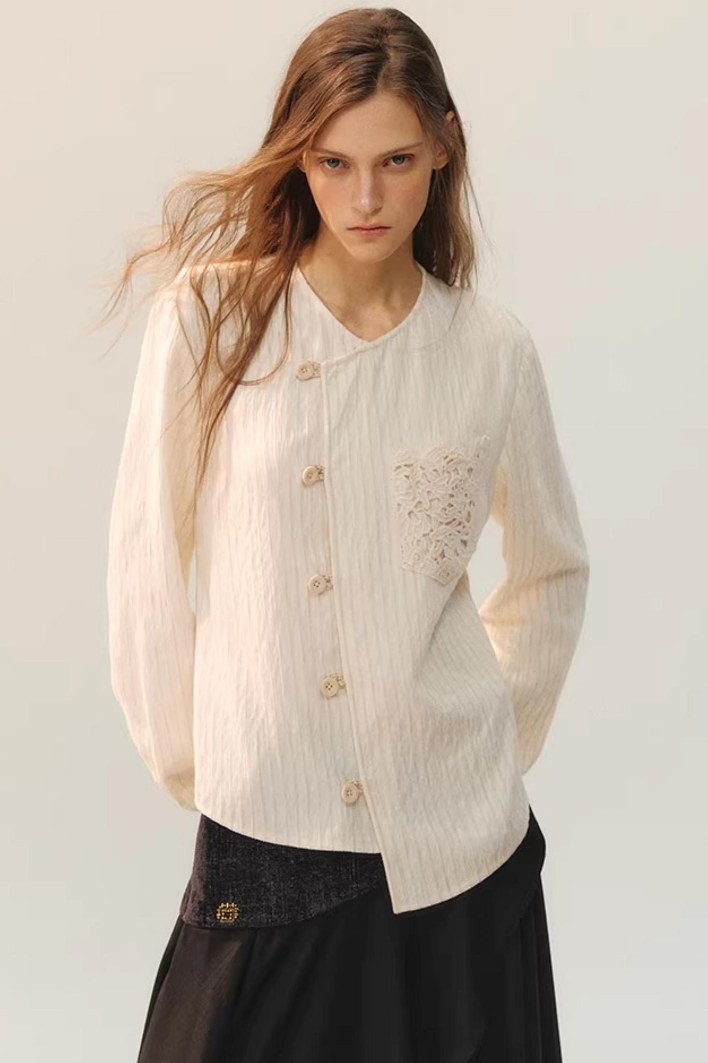 Moon Cage Linen Blouse