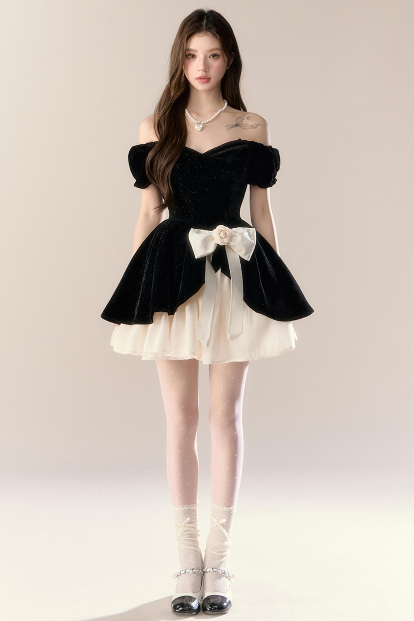 Midnight Camellia Dress