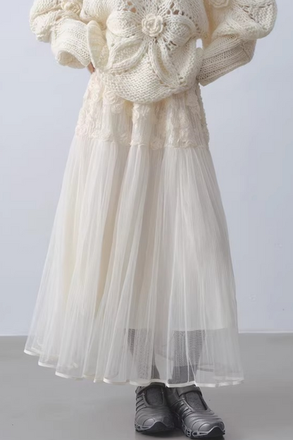 White Jade Floral Skirt