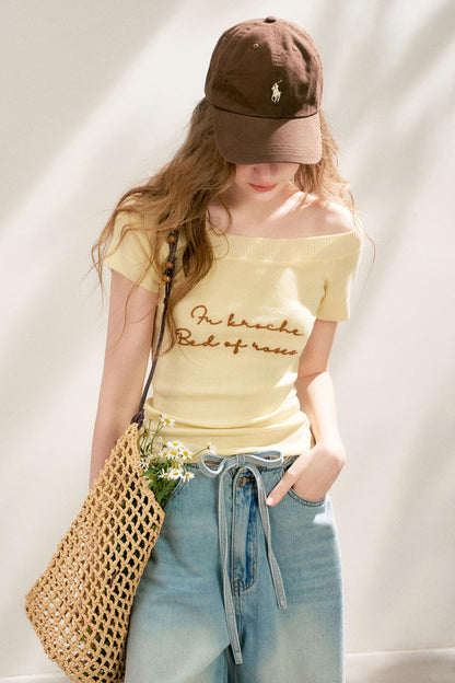 Embroidered Knit Tee