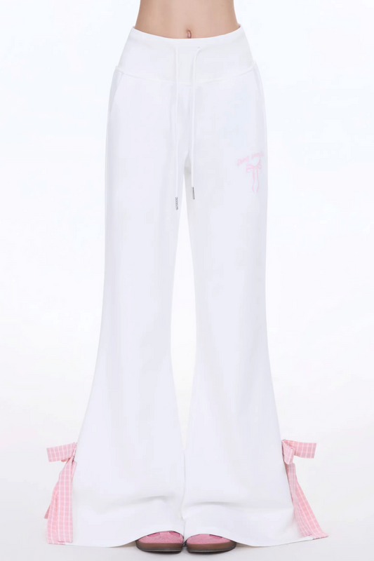 Retro Bowknot Flared Pants