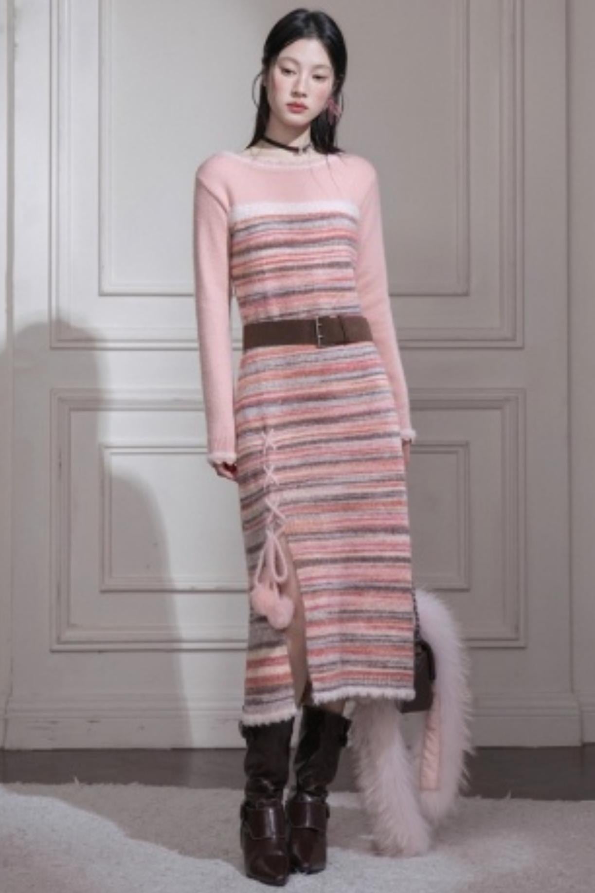 Iridescent Gradient Knit Dress