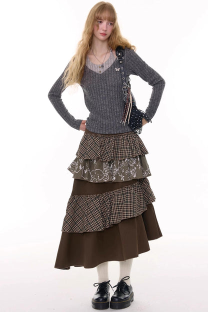 Autumn Winter High-Waisted Slimming Skirt