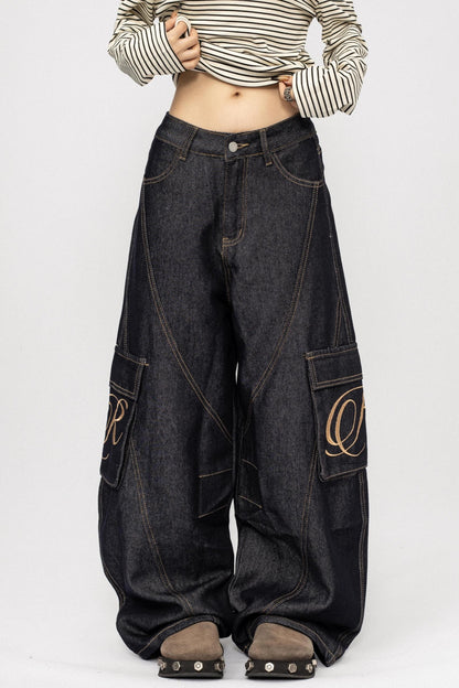 Autumn Winter Wide-leg Scimitar Pants