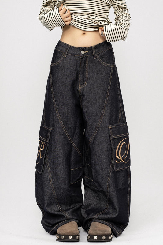 Autumn Winter Wide-leg Scimitar Pants
