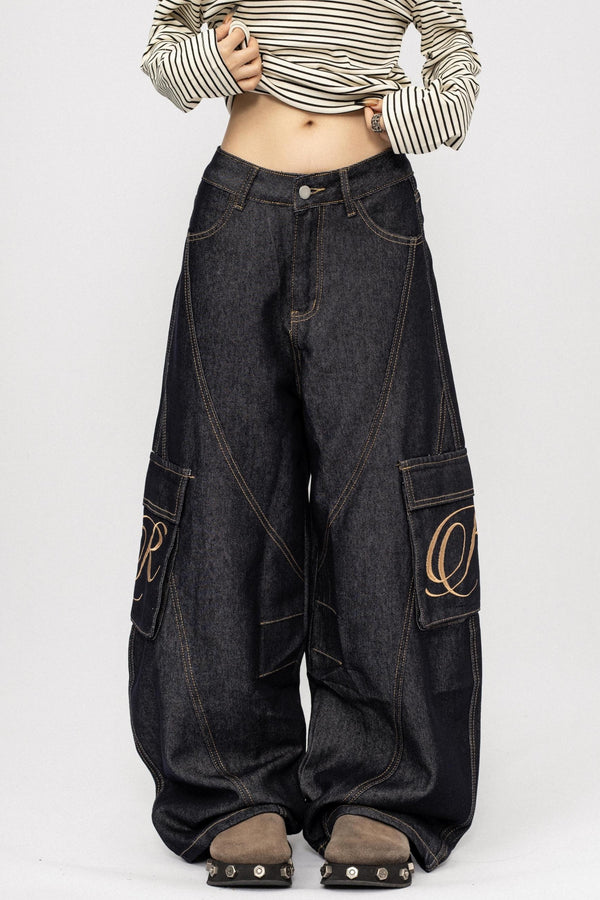 Autumn Winter Wide-leg Scimitar Pants