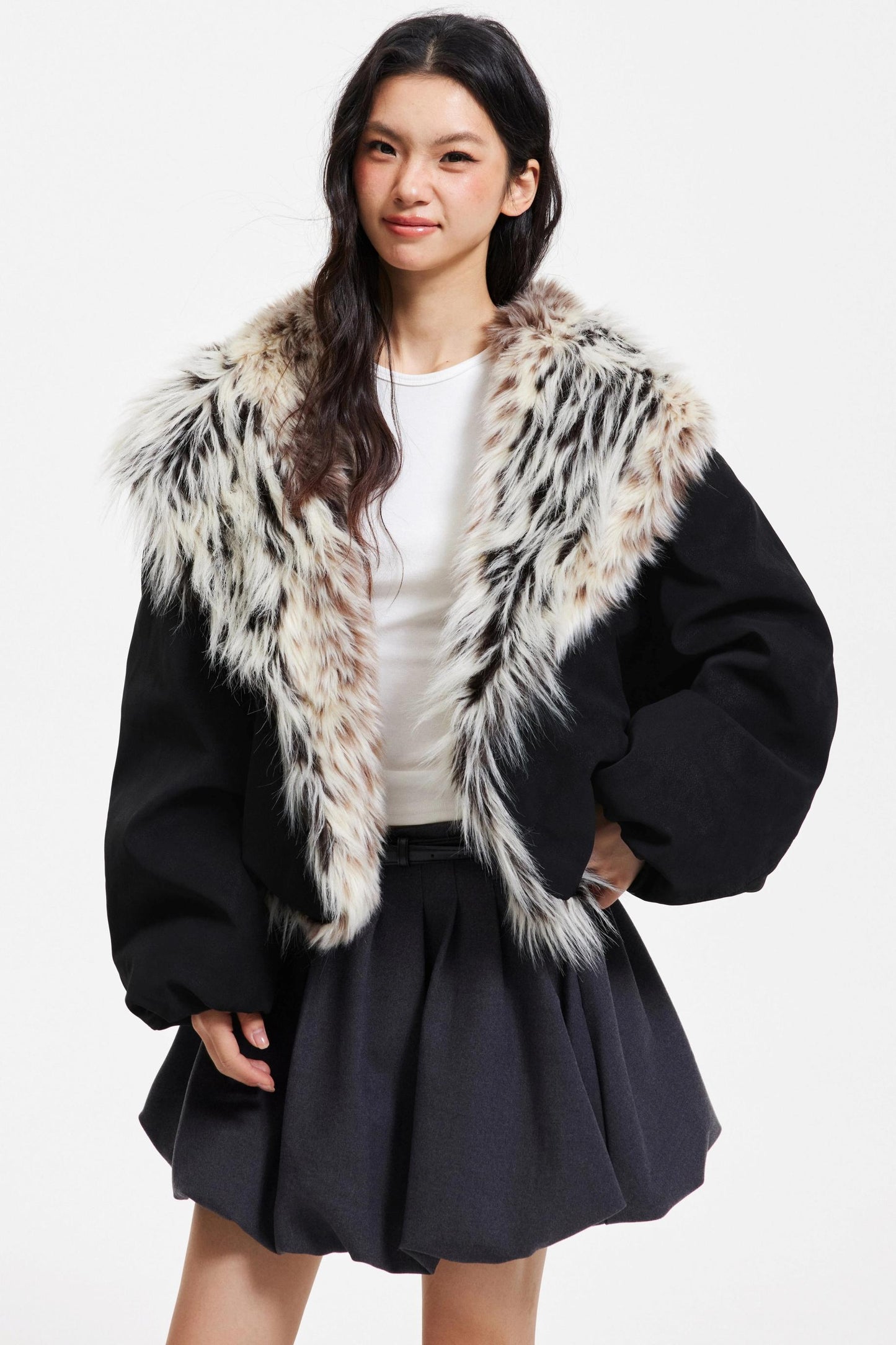 Winter Luxe Fur Collar Jacket