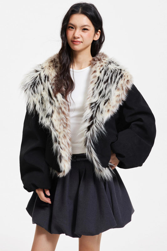 Winter Luxe Fur Collar Jacket