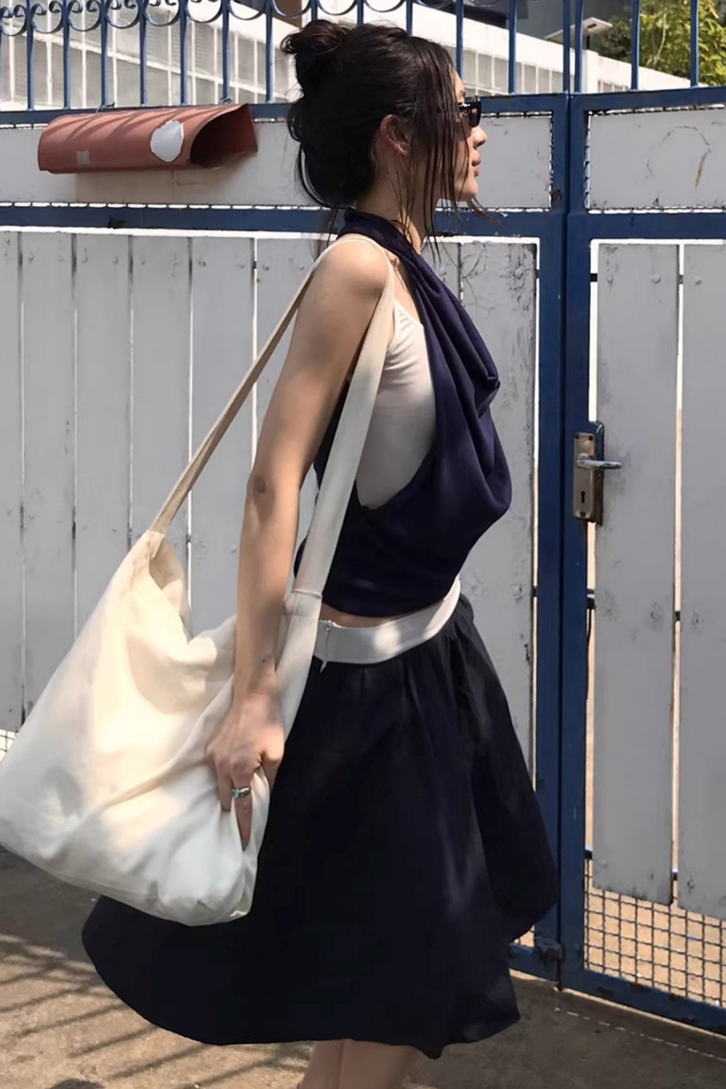 Orange Wave Halter Top