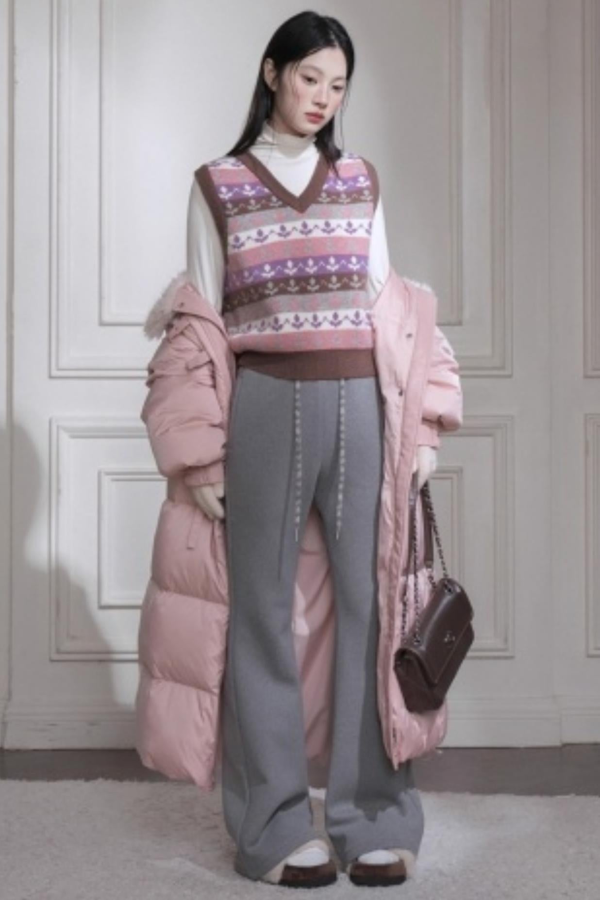 Wool Silk Flared Sweatpants