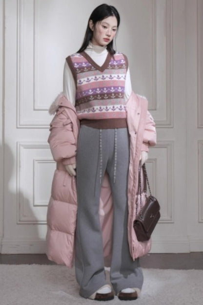 Wool Silk Flared Sweatpants