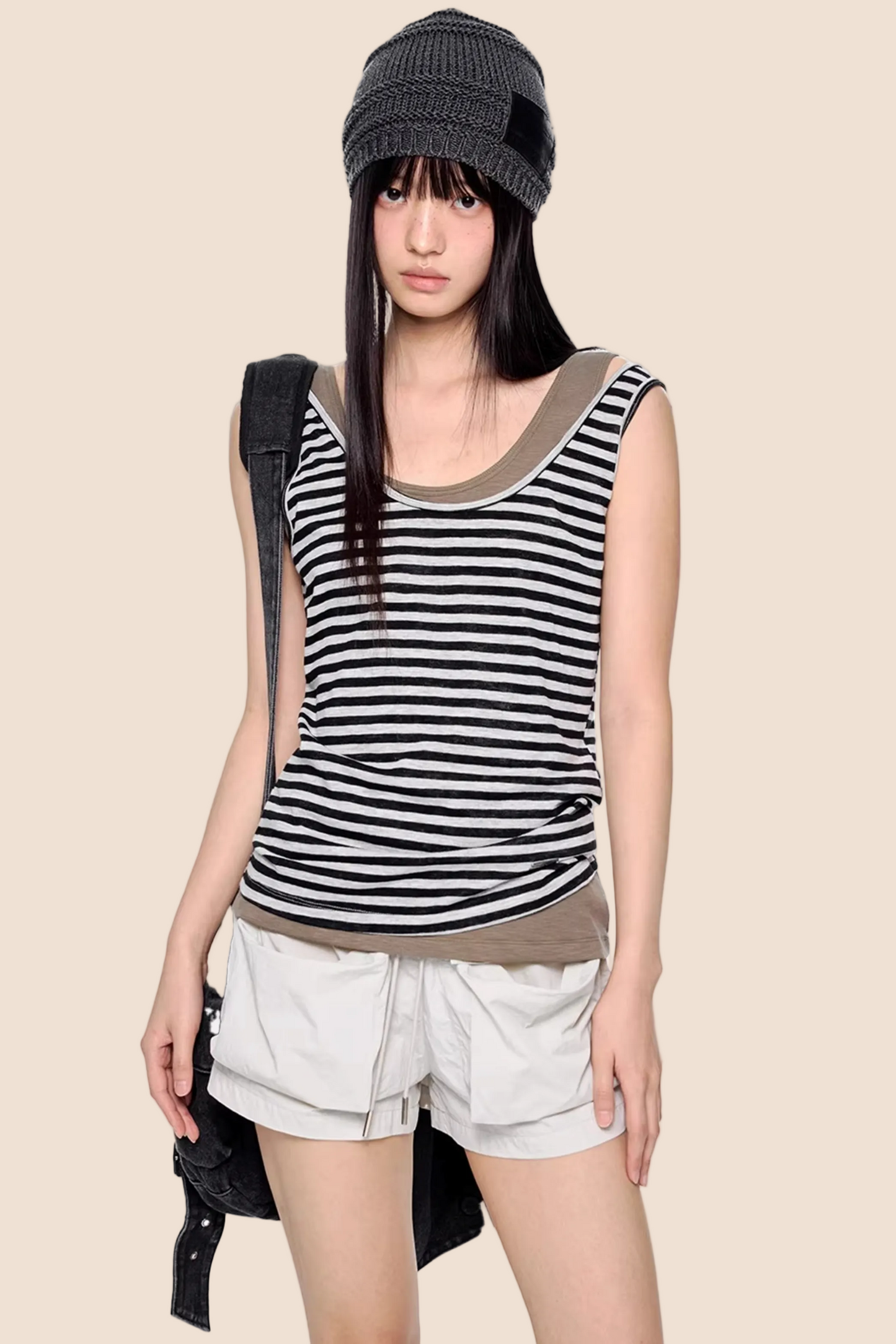 Striped Color-Block Retro Top