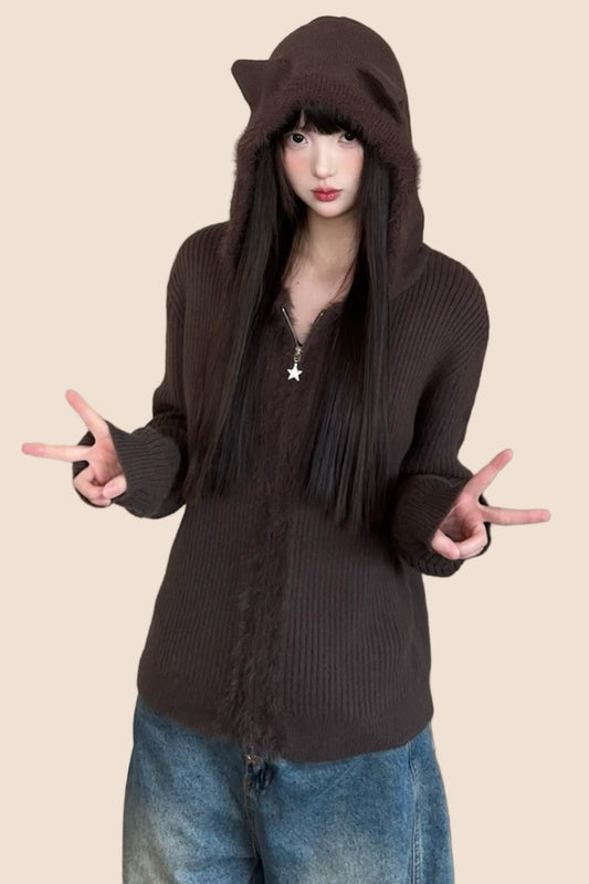 Vintage Patchwork Minimal Cardigan