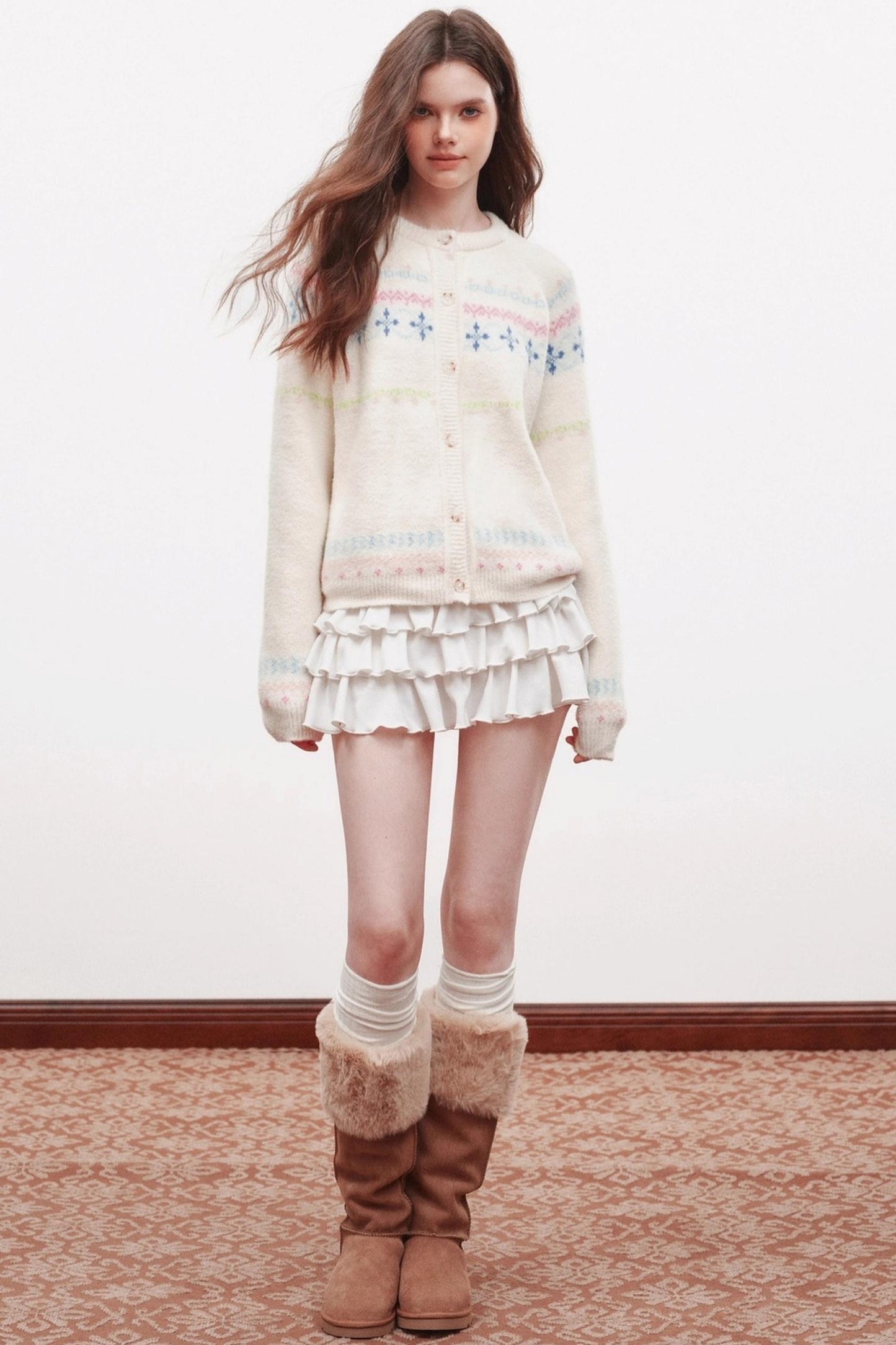 Cashmere Lace Layered Skirt