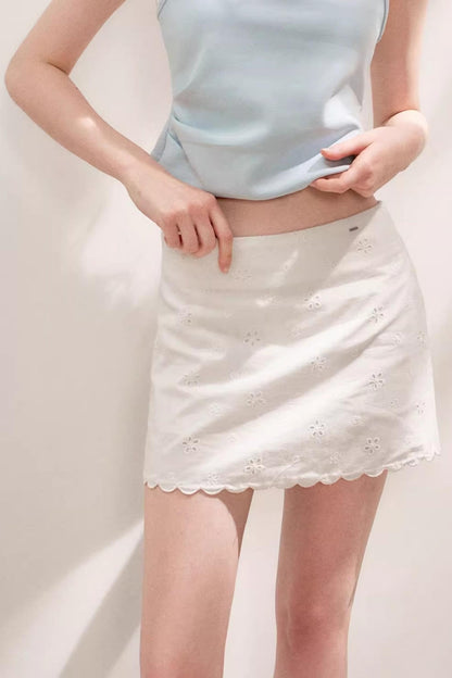 Romantic Lace Halter A-line Skirt