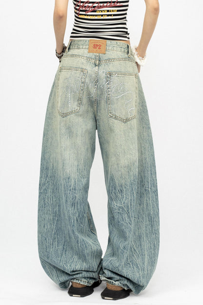 Vintage Denim Wide-Legs
