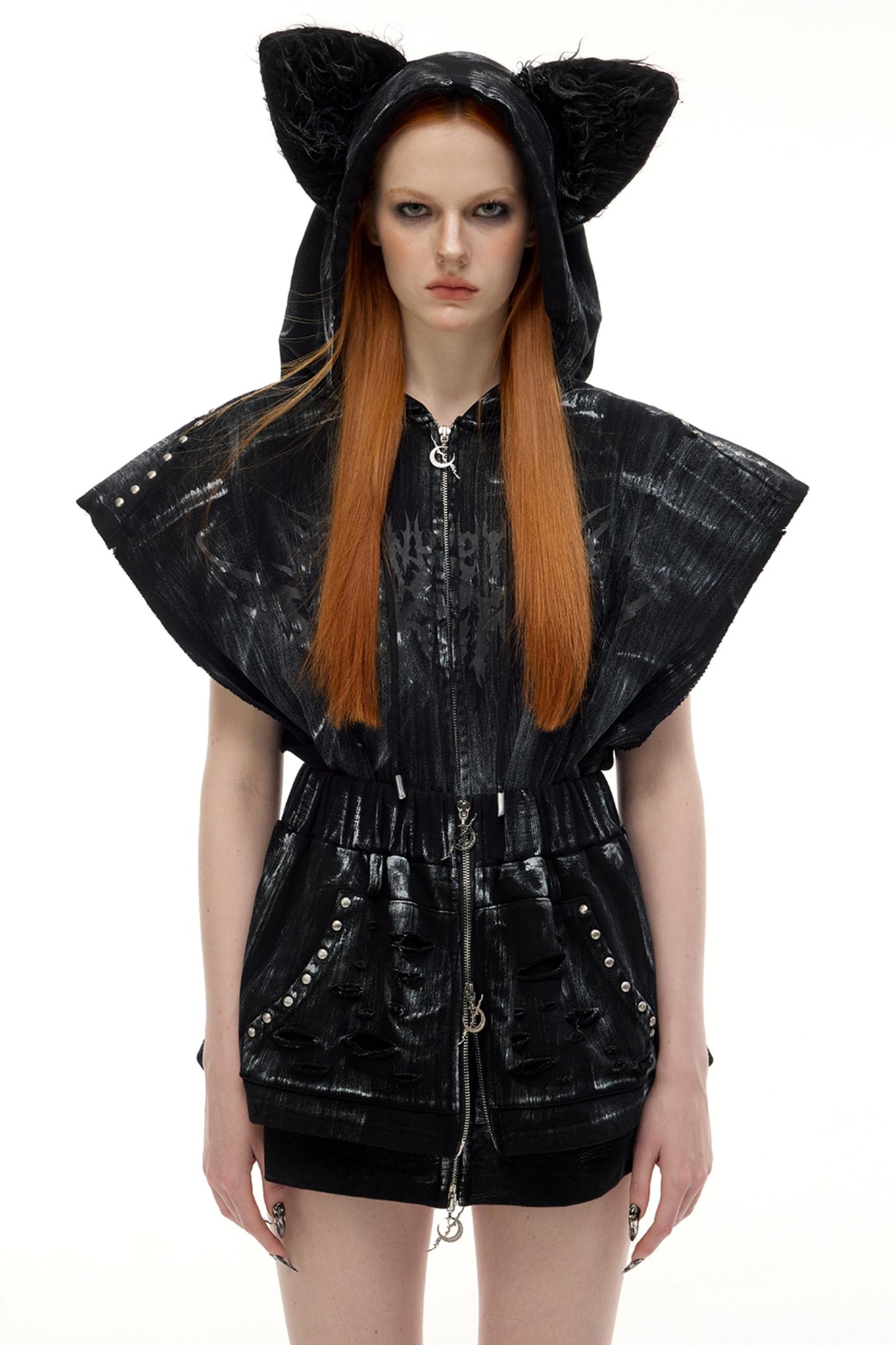 Hand Painted Punk Short Skirt