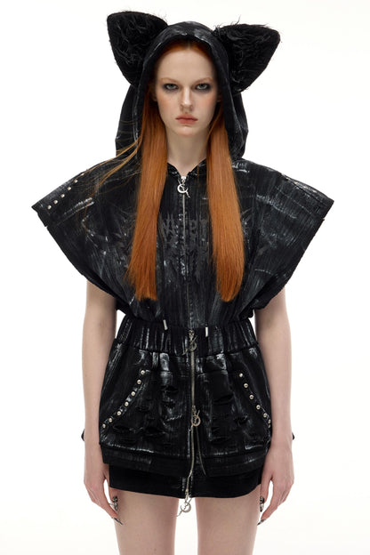 Hand Painted Punk Short Skirt