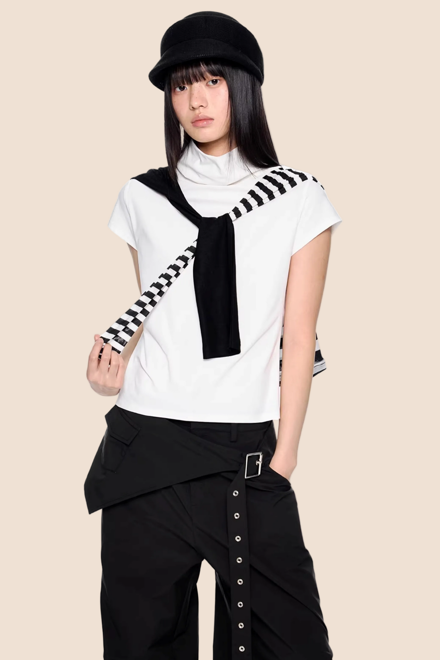 Retro High-Neck Summer Top