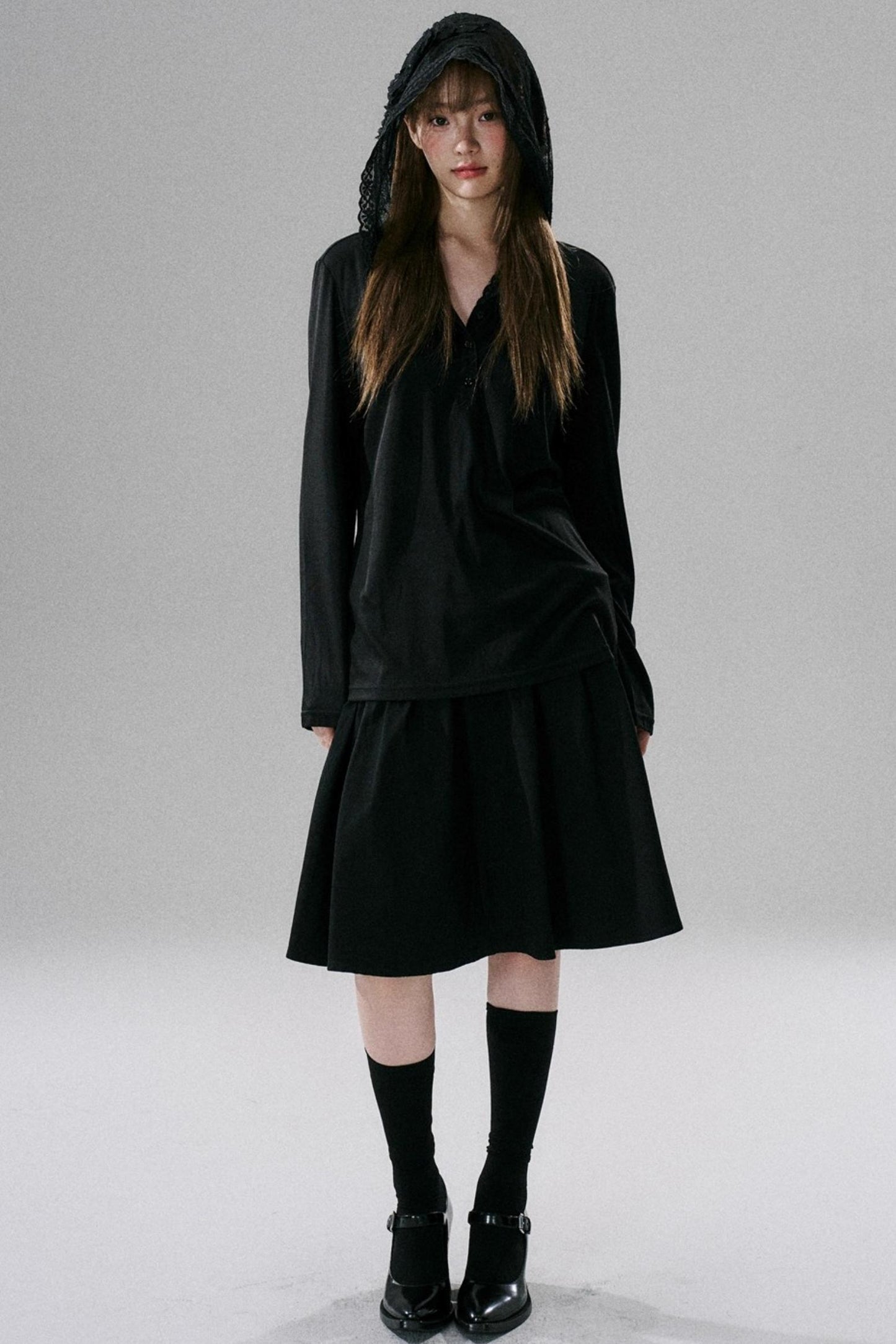 Lace Bow Loose Lyocell Top