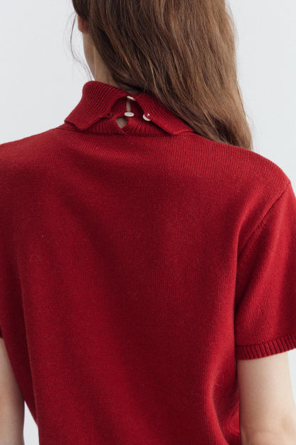 Argyle Jacquard Knit Top