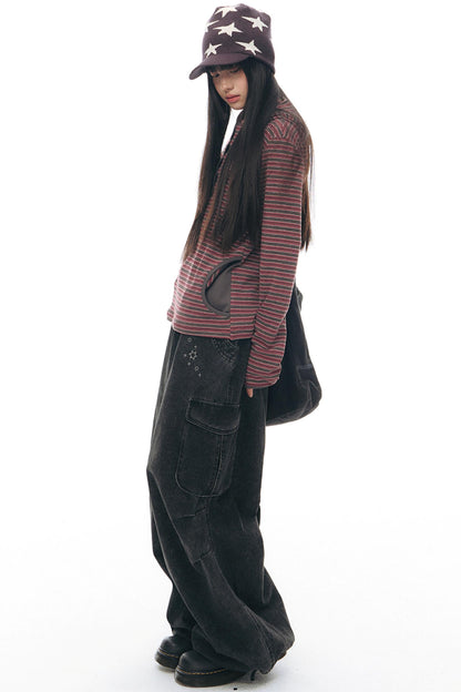 Vintage Weite Retro-Hosen