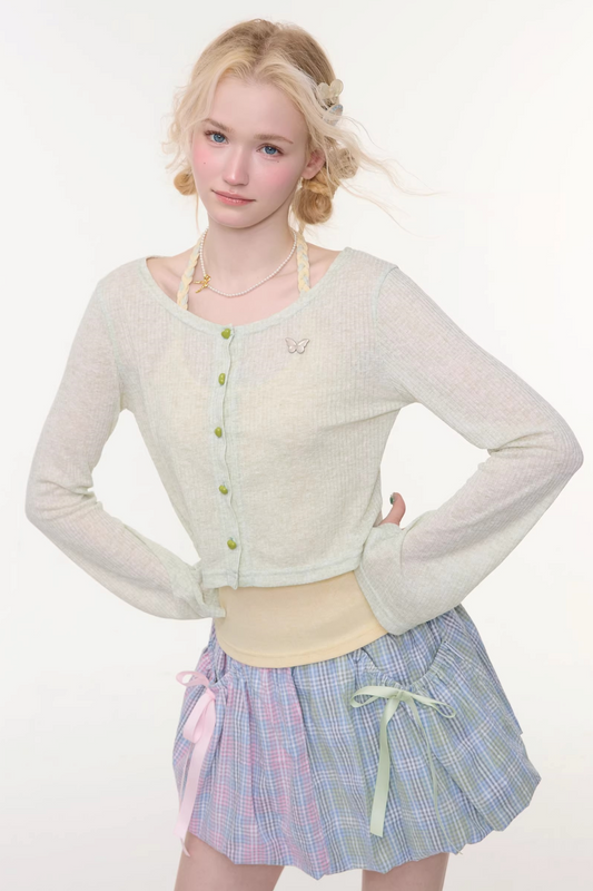 Emerald Green Knit Cardigan