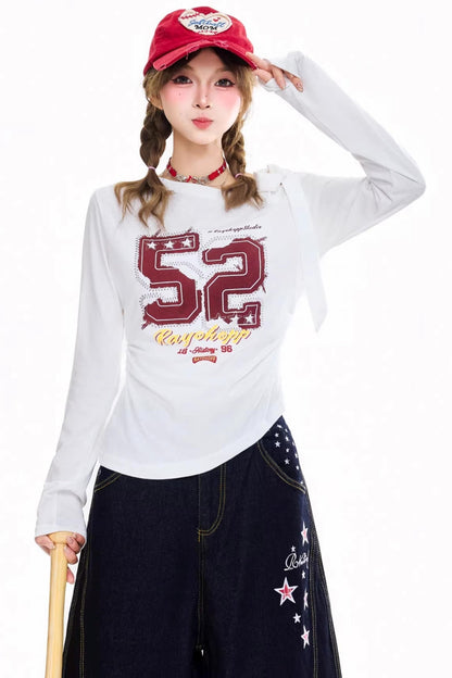 Retro One-Shoulder Top
